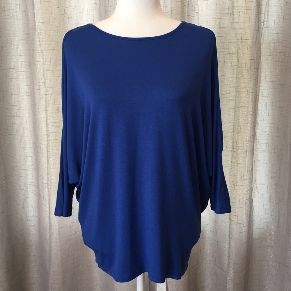 Emerald Solid Jersey Cold Shoulder Tunic Top~New! - image 2